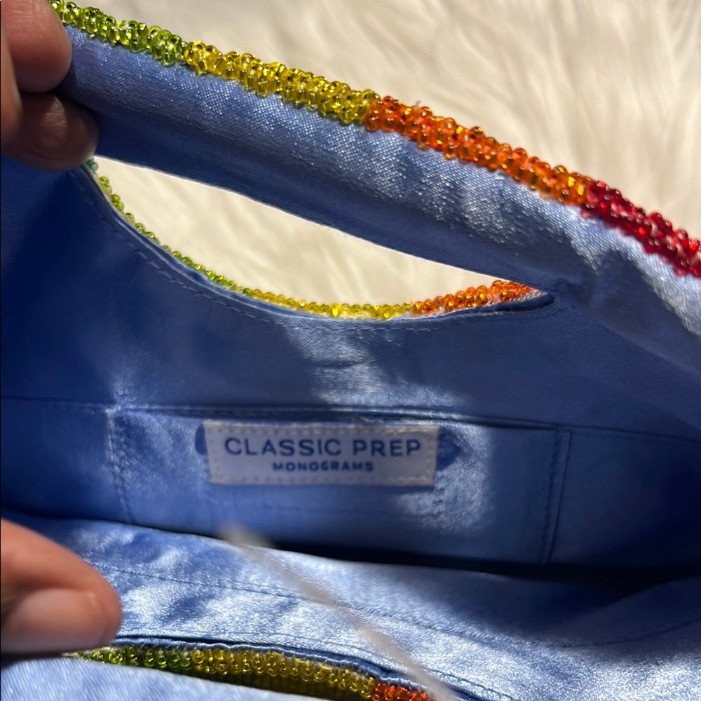 Classic Prep Monogram Custom Colorful Beaded Clut… - image 4